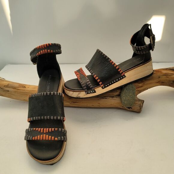 Kelsi Dagger Brooklyn DeGraw black sandals - Picture 1 of 10